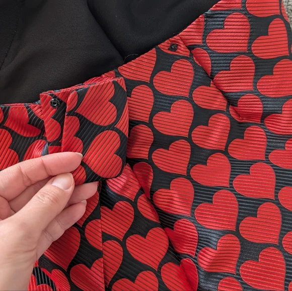 J. Crew Black and Red Heart Skirt - Picture 6 of 8
